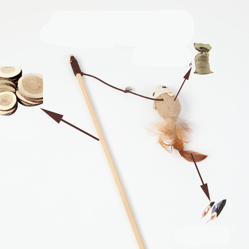 Juguetes para Gatos al Por Mayor - Varita Interactiva de Sisal para Gatos