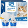Difusor Calmante Yirr Cat Therapet MD para Gatos, Difusor de Feromonas para Gatos, Enchufable, Difusor Calmante para Múltiples Gatos, Feromona Relajante para Aliviar el Estrés y la Ansiedad en Gatos, 1 Difusor y 2 Recargas (48ml)