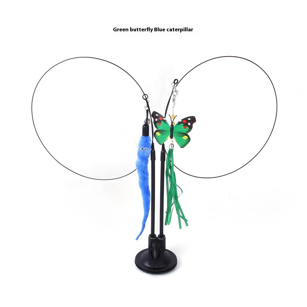 Juguete teaser para gatos con ventosa