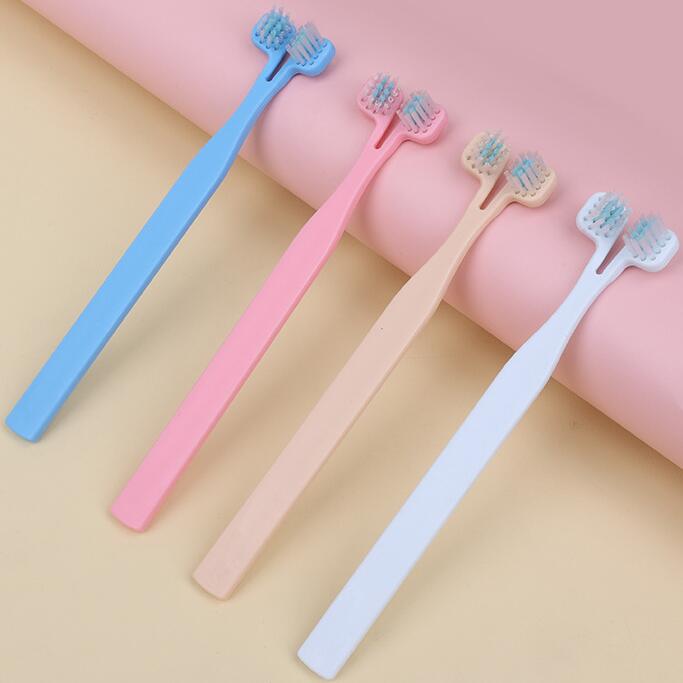 Cepillo de Dientes Doble Cabeza para Perros Cuatro Colores