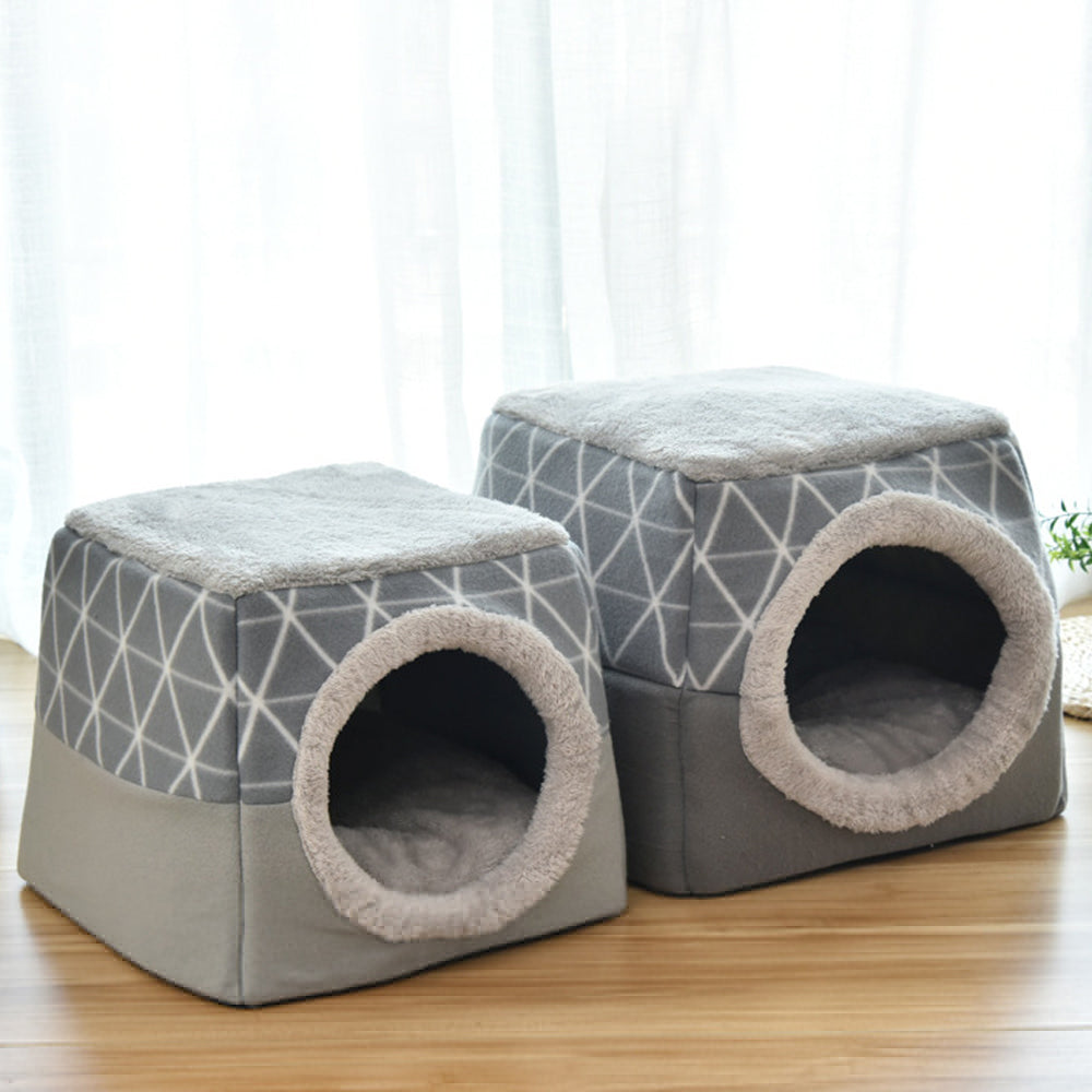 Villa Cama para Perros y Gatos - Cápsula Espacial de Doble Uso