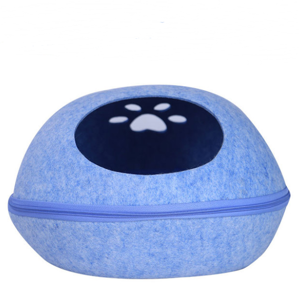 Casa para Mascotas, Cama Semiabierta Lavable para Gatos y Perros